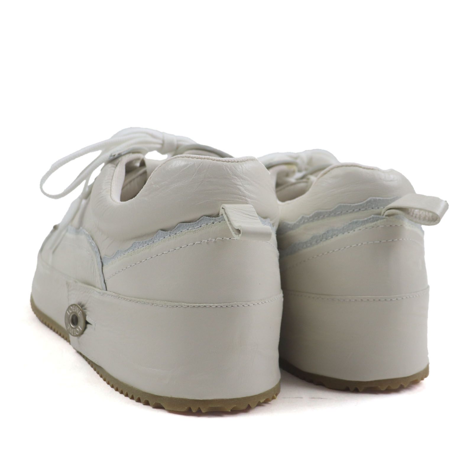 LOEWE ホワイトレザー スニーカー ロエベ スニーカー 40 ホワイト デ