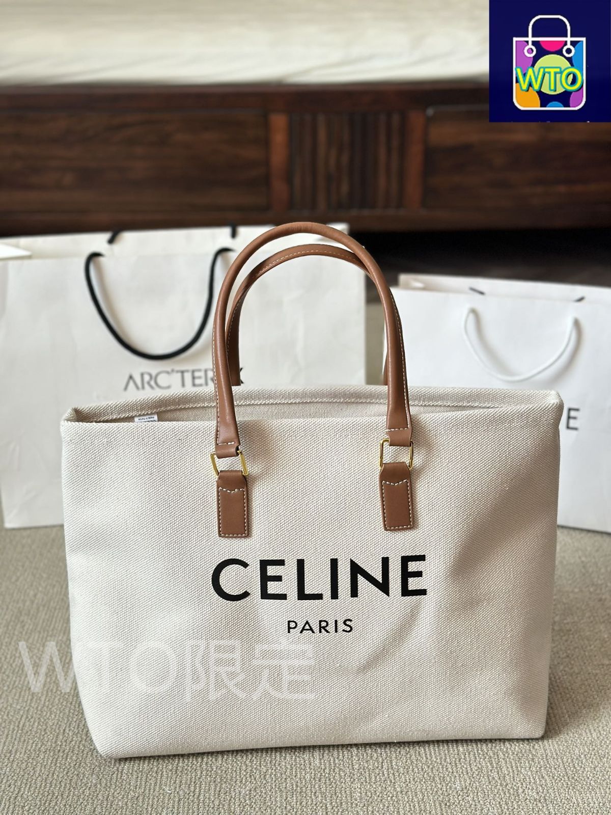 キャンバス ショッピングトートバッグ