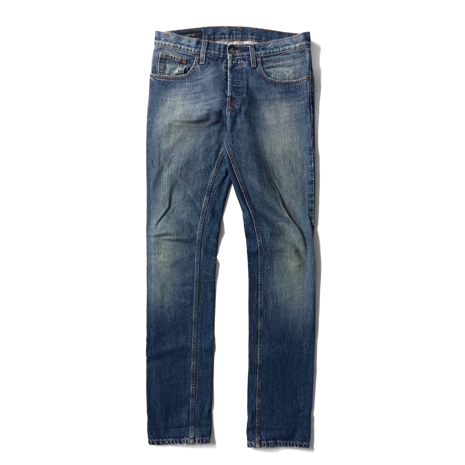 中古品】国内正規 GUCCI グッチ 246604 XZ500 ジーンズ デニム パンツ 
