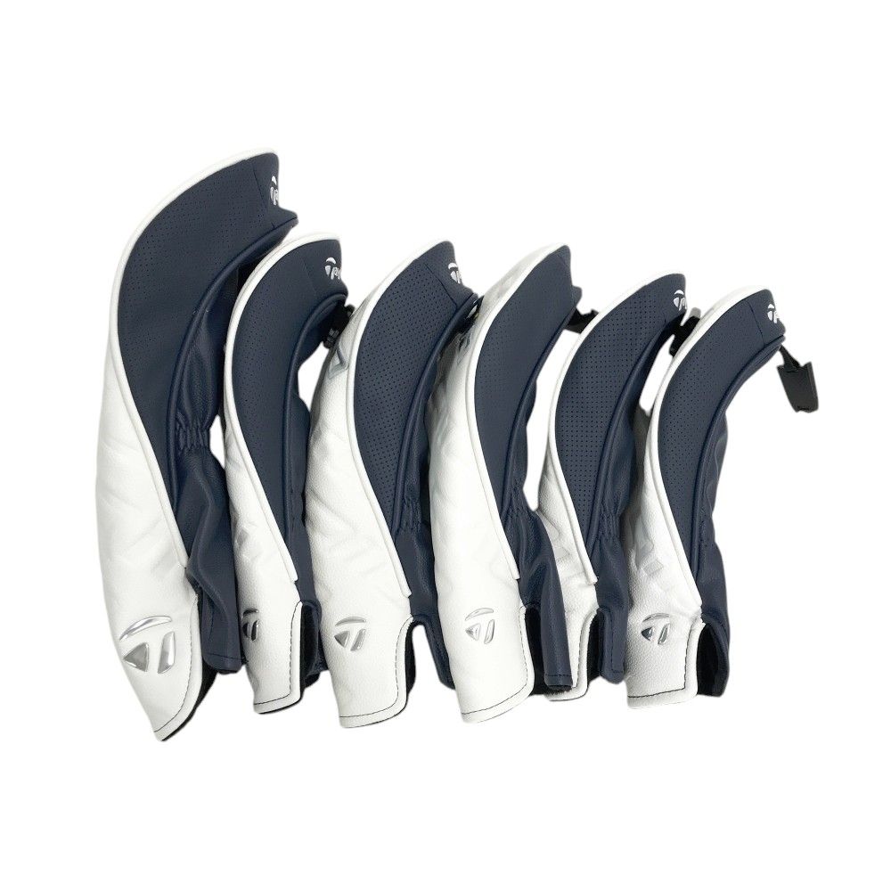 【魅力的な】 TAYLOR MADE テーラーメイド QI10 ヘッドカバー 6点セット ホワイト系 DR FW×3 UT×2 240101531543 ゴルフウェア ストスト