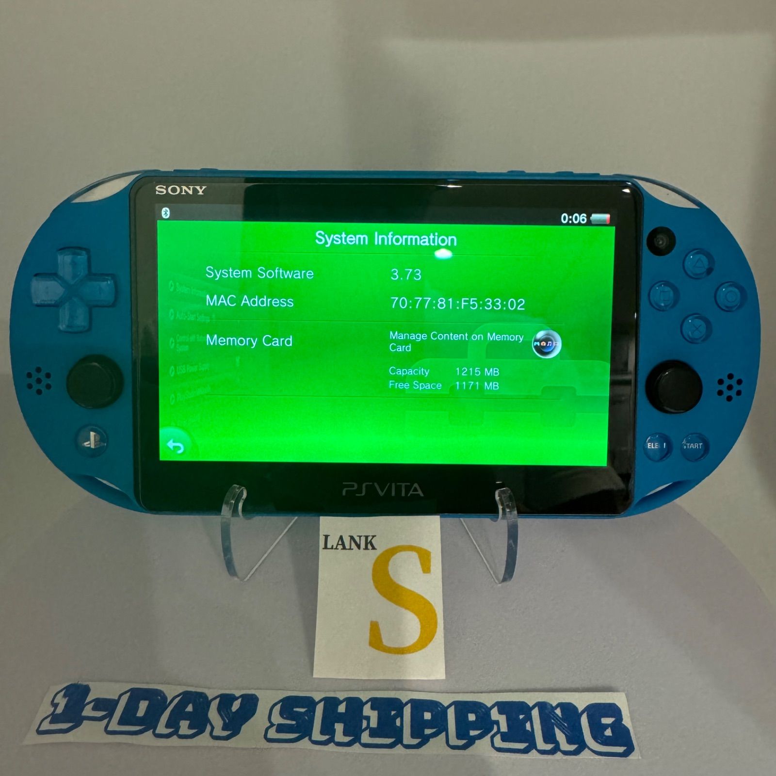 PS Vita PCH-2000 ZA23 Aqua Blue 動作 済み アクアブルー ピーエス ヴィータ ソニー PlayStation プレイステーション e427