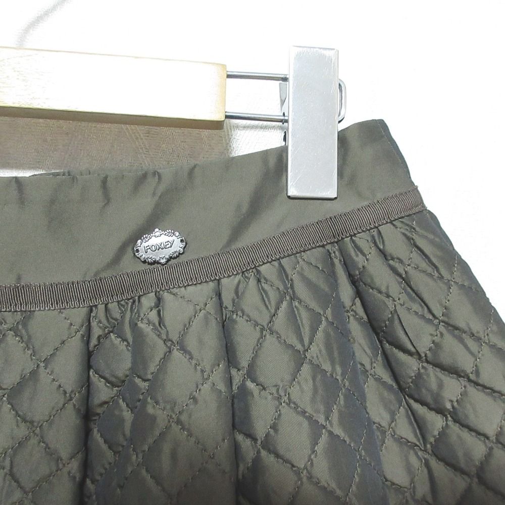 美品 FOXEY フォクシー キルティングスカート 35583 サイズ40