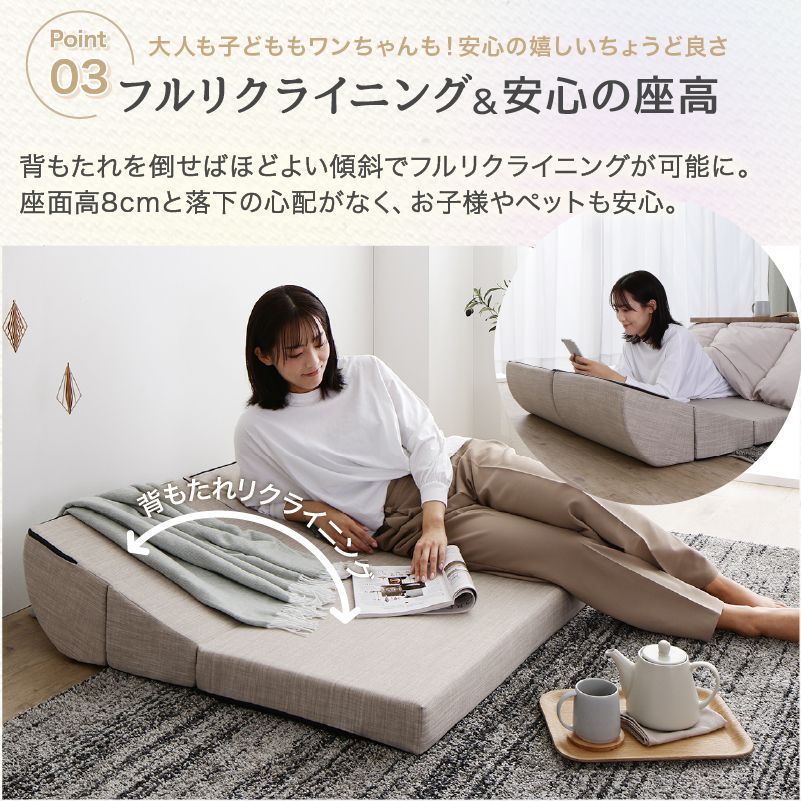 ソファ ローソファ コーナーソファー3点セット タスク （ フロアソファ