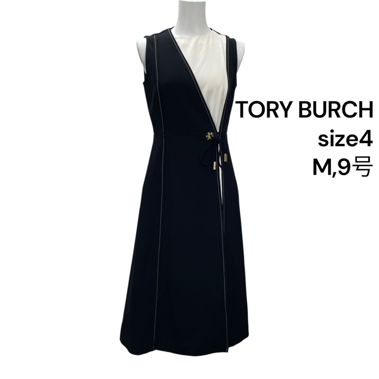 TORY BURCH/トリーバーチ☆膝丈/ノースリーブワンピース【size:4
