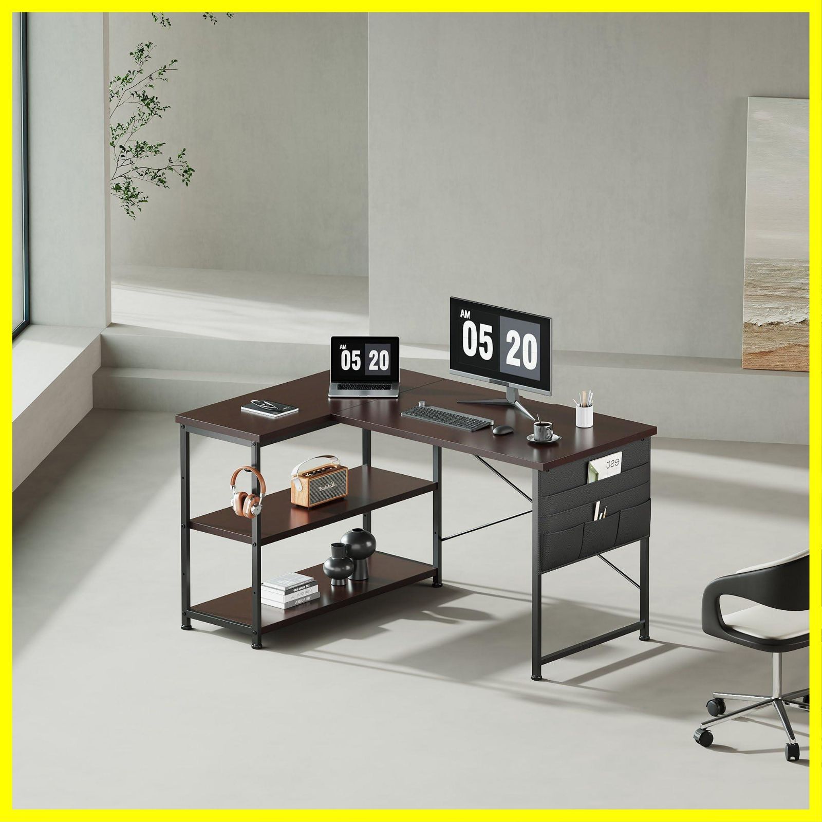 YeTom l字デスク ゲーミングデスク デスク 幅107cm pcデスク コーナー