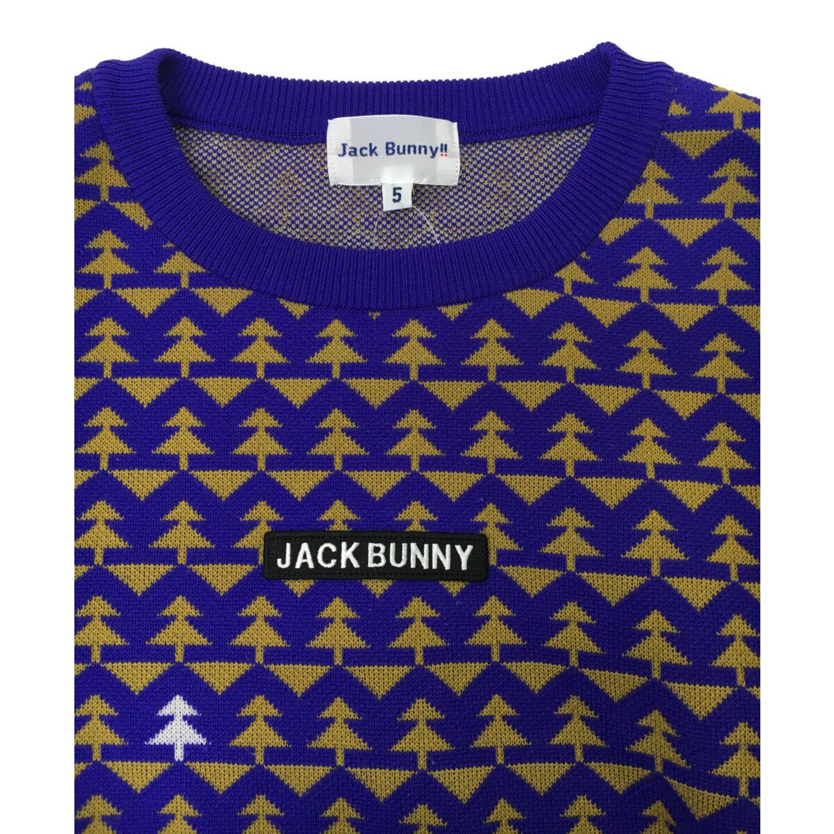coco 中古 ジャックバニー Jack Bunny!! メンズ セーター 5(L) 紫 パープル クルーネック 総柄 伸縮性 レターパックプラス発送可 K6612 中古 メンズ ジャックバニー Jack Bunny!! セーター 5(L) 紫