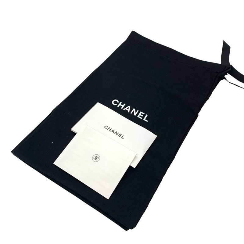 シャネル CHANEL サンダル ファブリック ブラック 黒 ゴールド 靴