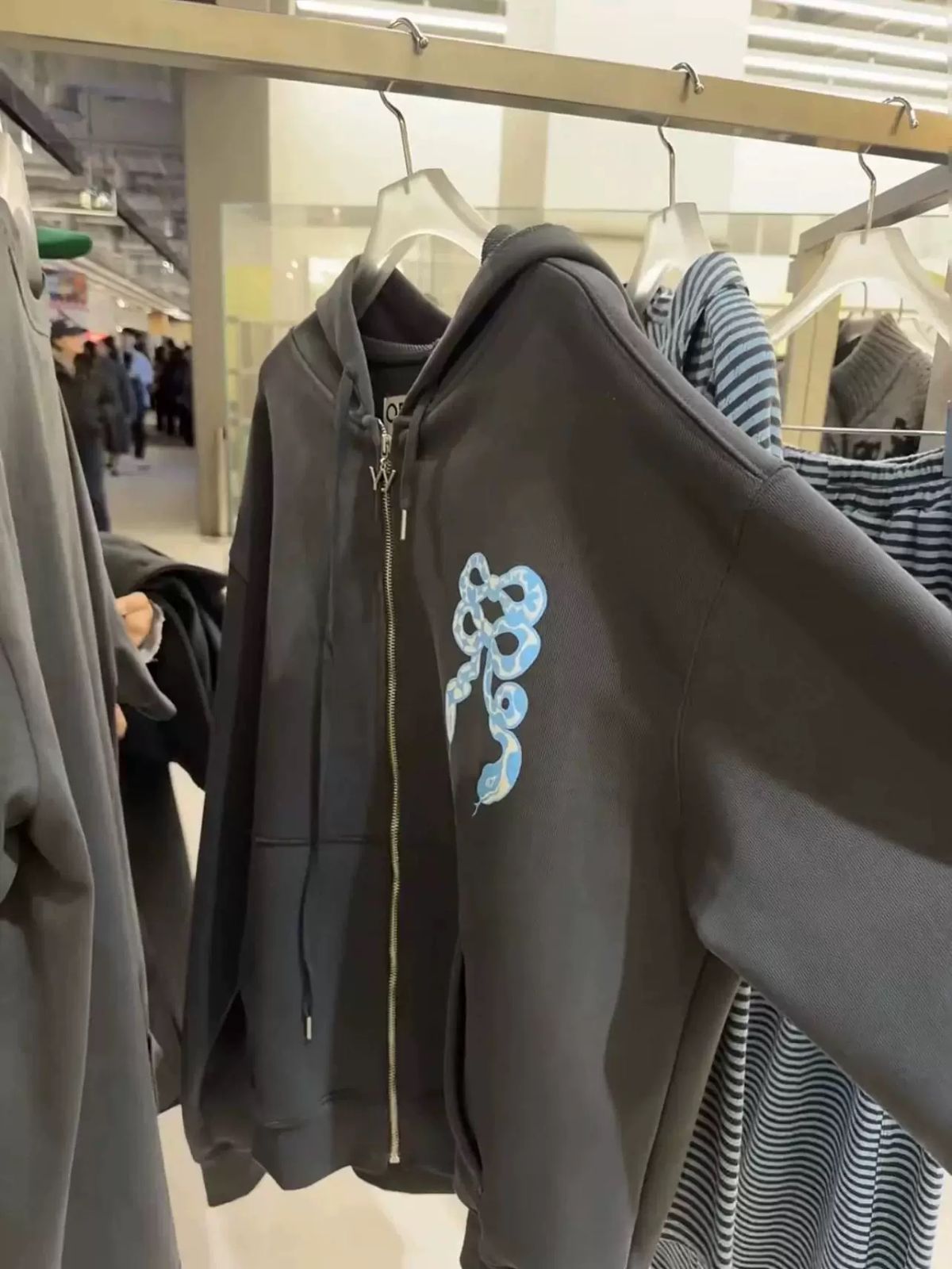 Open YY Blue Ribbon Snake Hoodie (Korean)