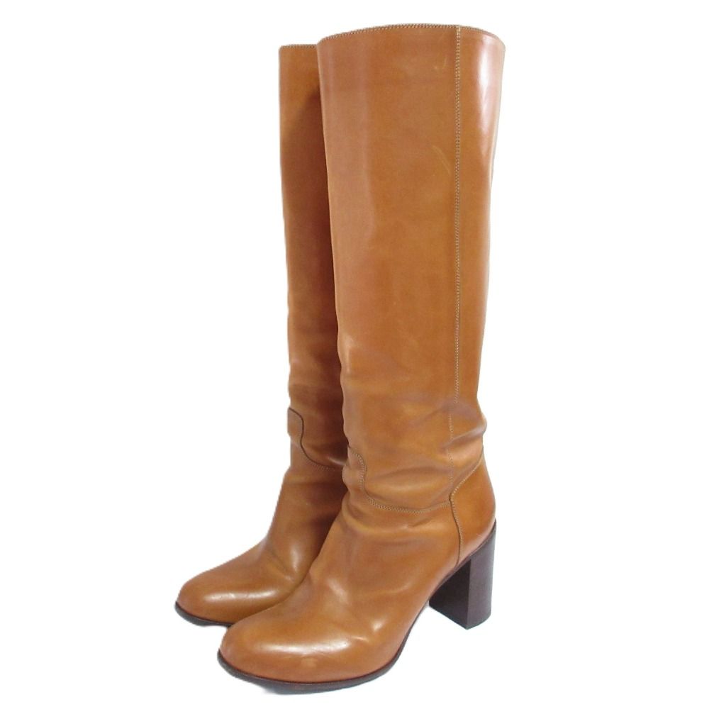 美品】サルトル ロング 乗馬 ブーツ ジョッキー レザー ブラウン 茶系