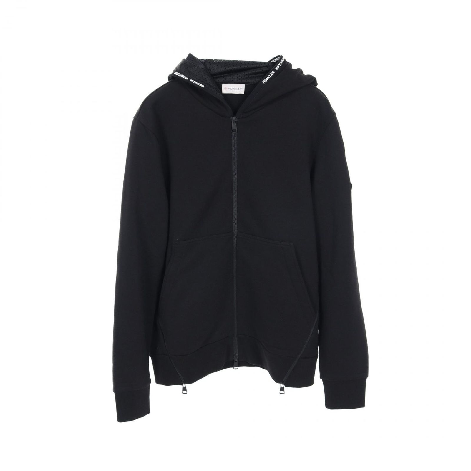 モンクレール MONCLER パーカー 8G7A800 ブラック コットン スウェットジップアップパーカー メンズ Used A