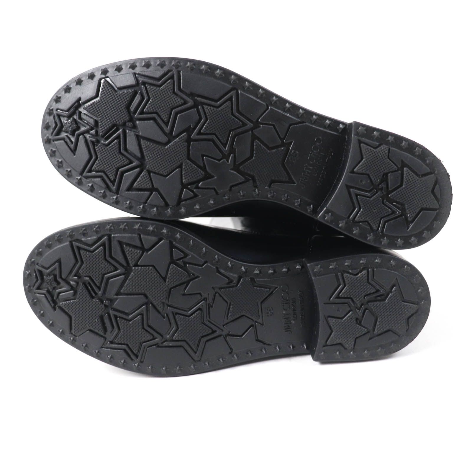 美品☆JIMMY CHOO ジミーチュウ JCロゴ金具 ラバーブーツ レインブーツ ロングブーツ ブラック 35 保存袋付き イタリア製 レディース 美品☆JIMMY CHOO ジミーチュウ JCロゴ金具 ラバーブーツ レインブーツ