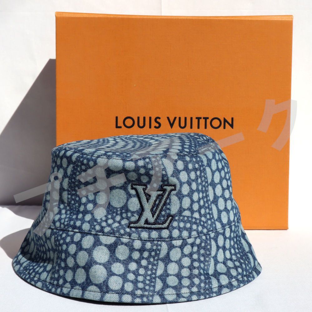 LOUIS VUITTON (ルイヴィトン) 草間彌生 ルイ・ヴィトン M7066L LV × YK バケットハット・パンプキン サイズ：L -  メルカリ