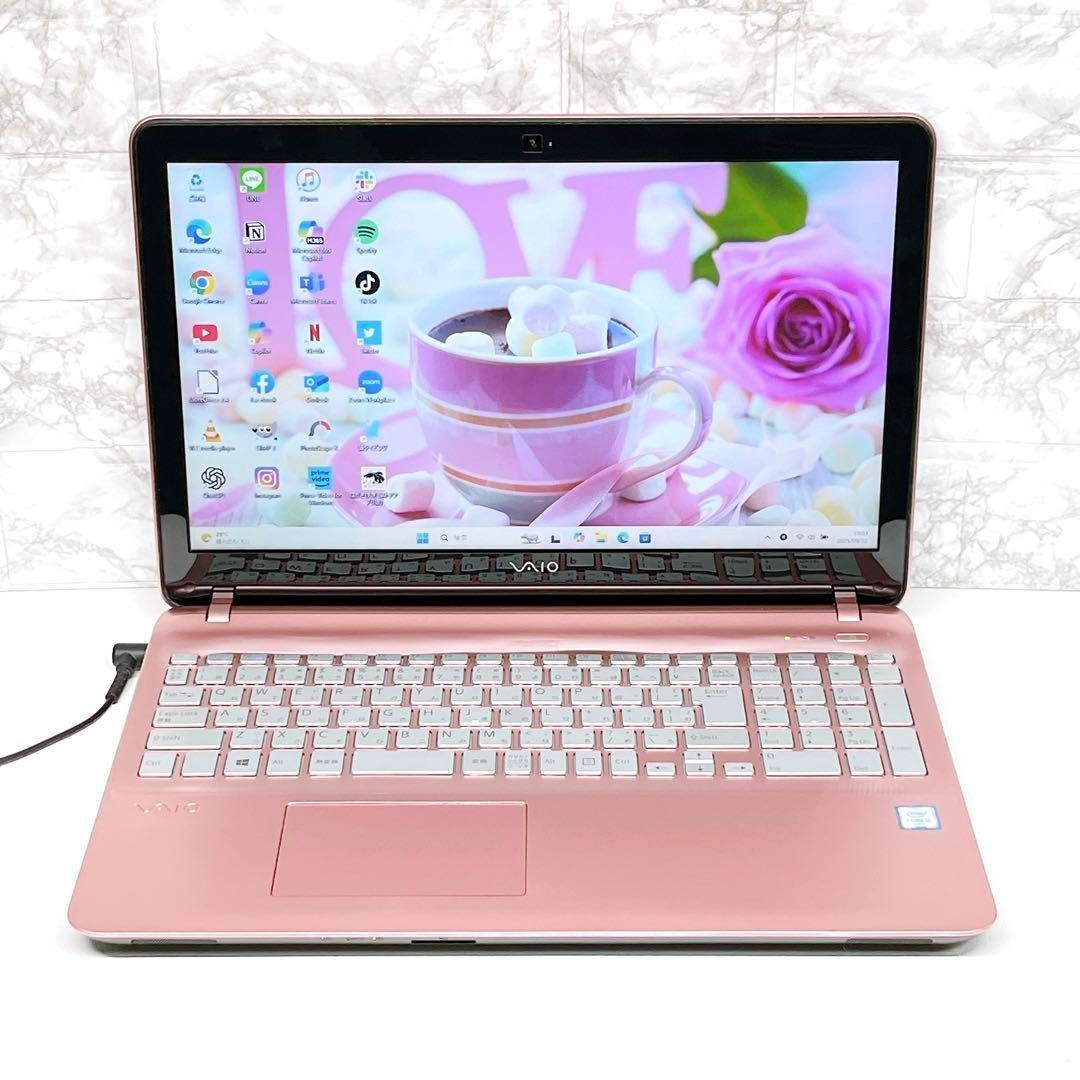 人気のピンクVAIO！初心者向け Windows11 薄型ノートパソコン 145