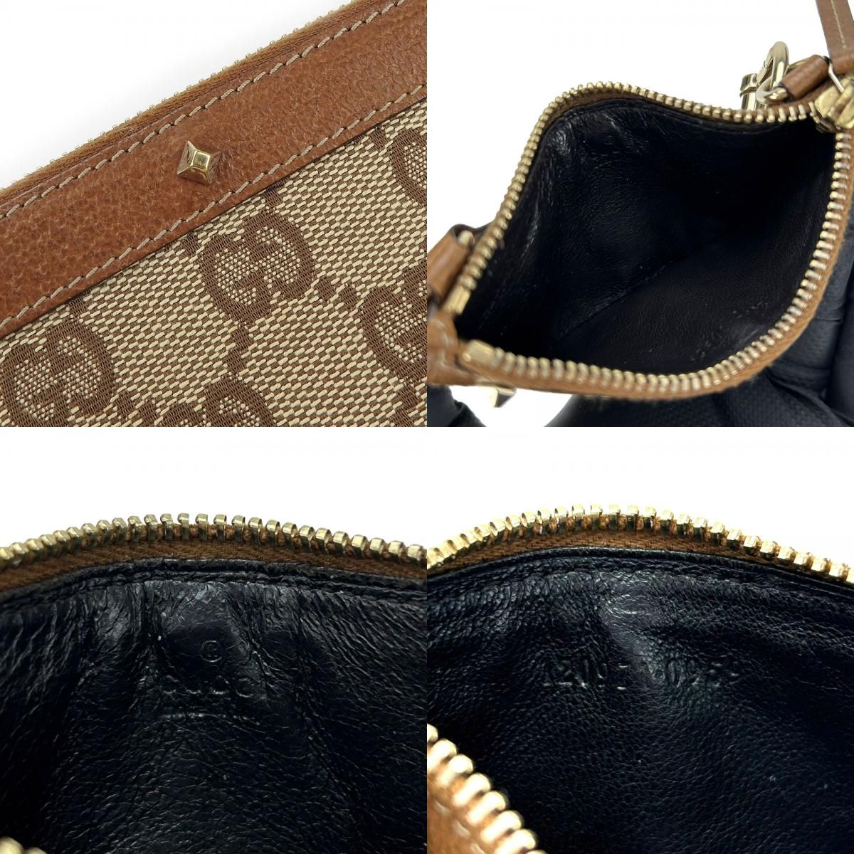 中古】 グッチ コインケース 120971 GGキャンバス レザー ブラウン