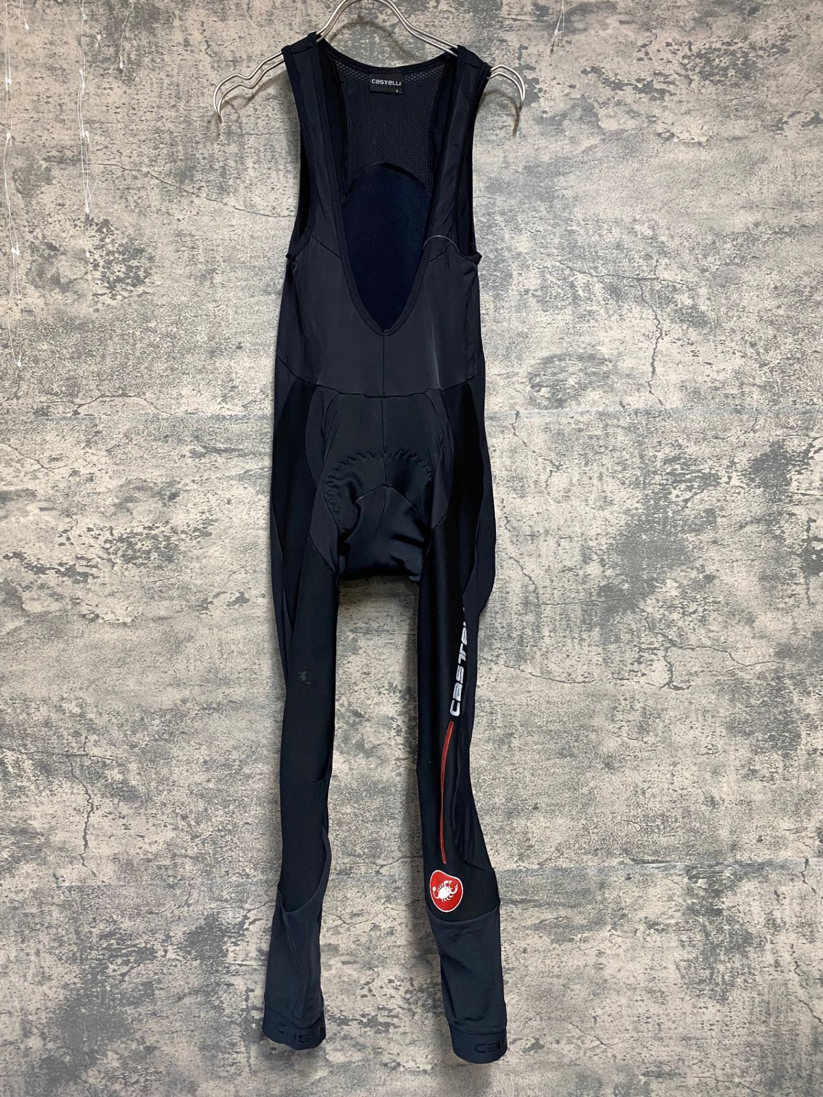 JJ547 カステリ CASTELLI ロッソコルサ ROSSO CORSA ビブタイツ 黒 S
