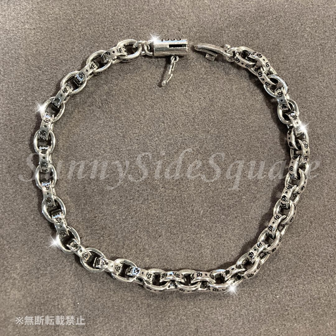 専用 S925 ペーパーチェーン ブレスレット ヴィンテージ シルバー925コーティング ペーパーチェーンブレスレット