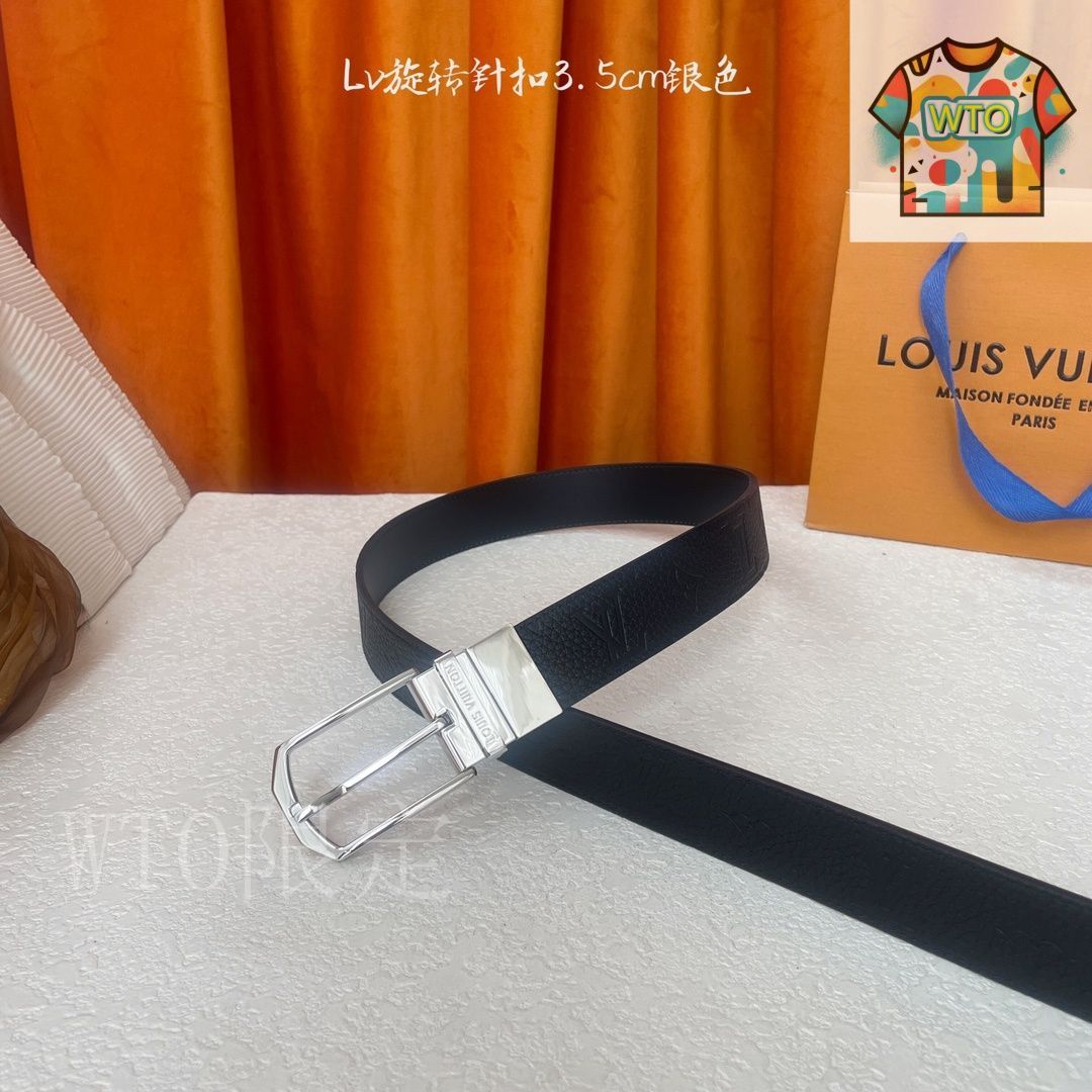 ルイ・ヴィトン　正規品　ヌメ革細ベルト　未使用 今日WTO】Louis Vuitton ルイヴィトン レザーベルト-1-QD86