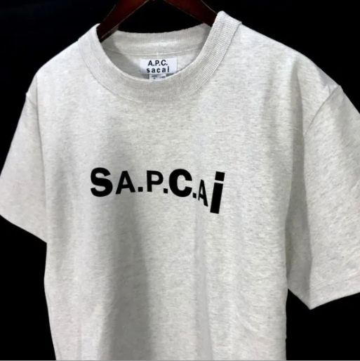 A.P.C. SACAI アーペーセー コラボ 半袖 Tシャツ 21SS サイドジップ タグ付き 未使用 メンズ Mサイズ グレー トップス ◇ -  メルカリ