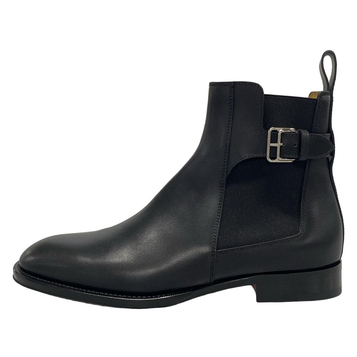 HERMES エルメス ショートブーツ 40 1|2 メンズ イラン 黒 レザー