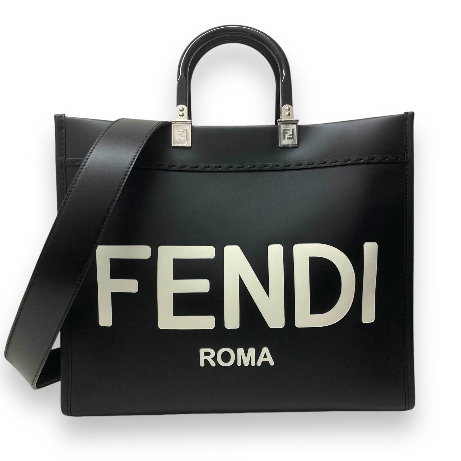 FENDI SUNSHINE MEDIUM サンシャイン ミディアム トートバッグ  ブラック