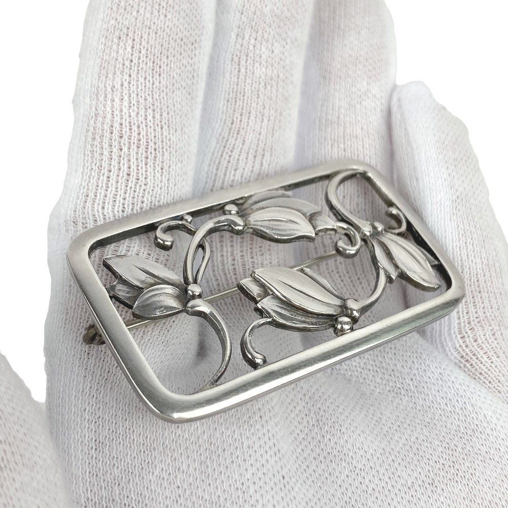   295 シルバー　ブローチ　フラワー　925 GEORG JENSEN 295 シルバー ブローチ フラワー 花 925s