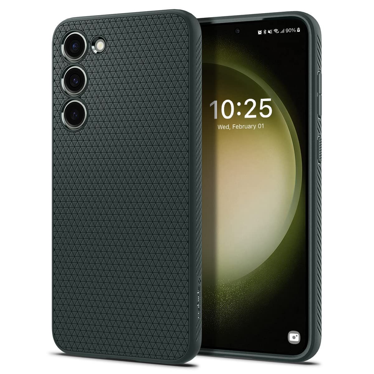 【人気商品】グリーン [ アラミド SC-51D | SCG19 ] ケース TPU ソフトケース 耐衝撃 S23 米軍MIL規格取得 カメラ保護 傷防止 Galaxy 衝撃吸収 Qi充電 ワイヤレス充電 Spigen リキッド・エアー ACS05713 (ア