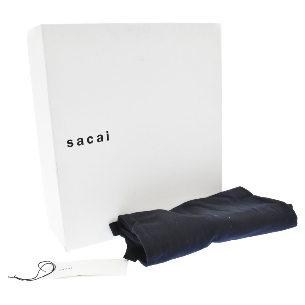 Sacai (サカイ) 20SS COWHIDE vibram レザー切り替えブーツ ブラック 
