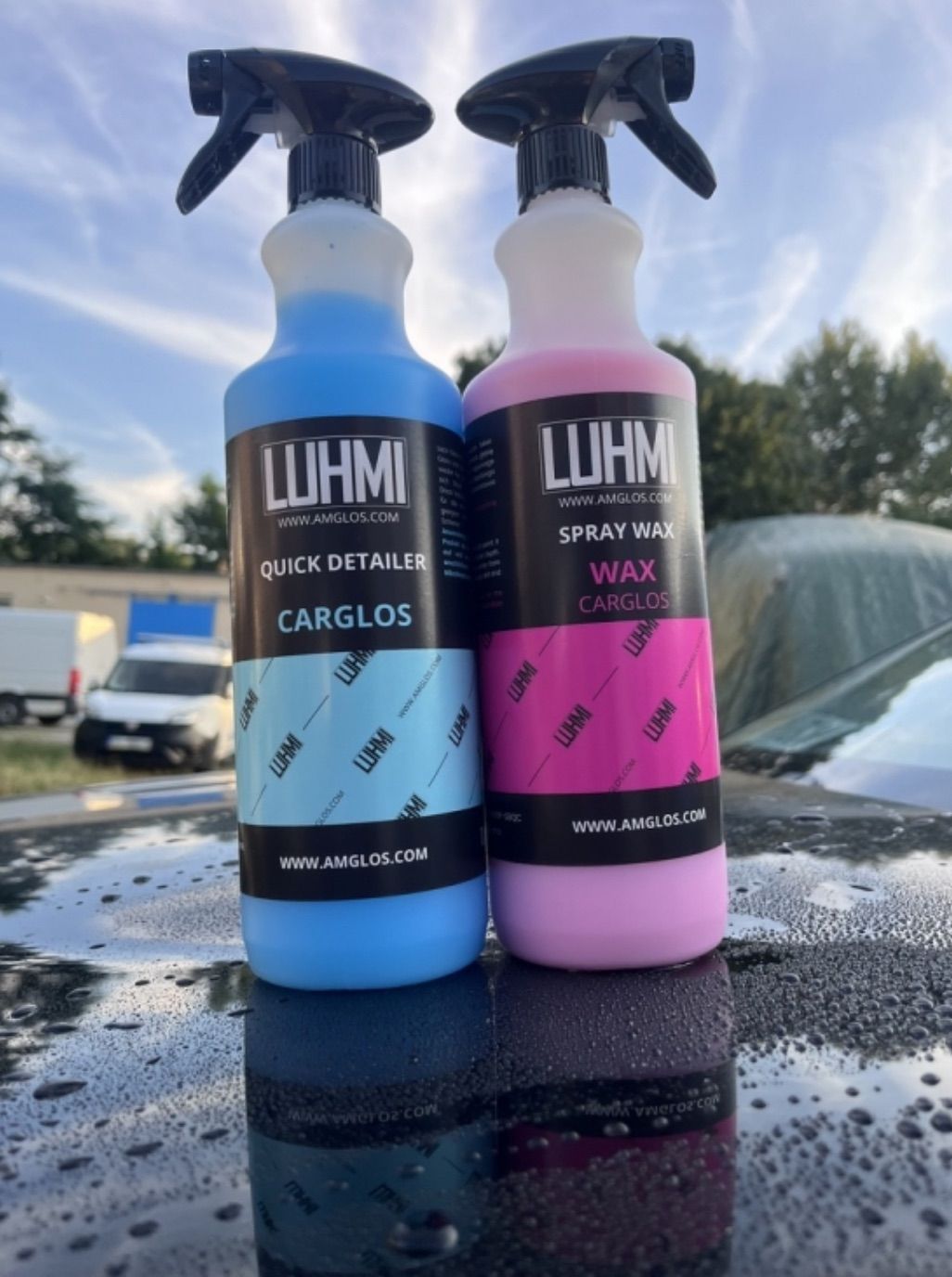 セット商品 LUHMI car glos Wax - car glos Quick Detailer 1リットル 撥水 ボディ保護 カーワックス トラック