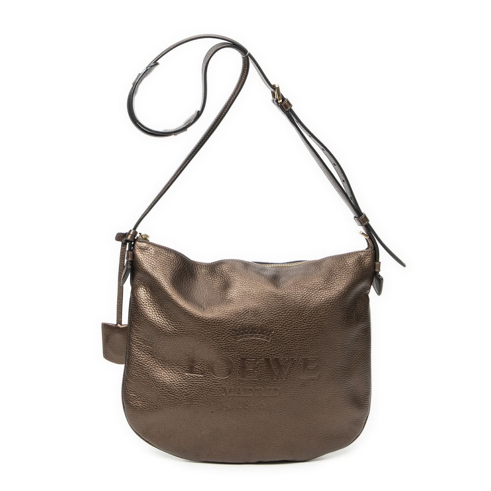 LOEWE ロエベ茶色グレインレザーA