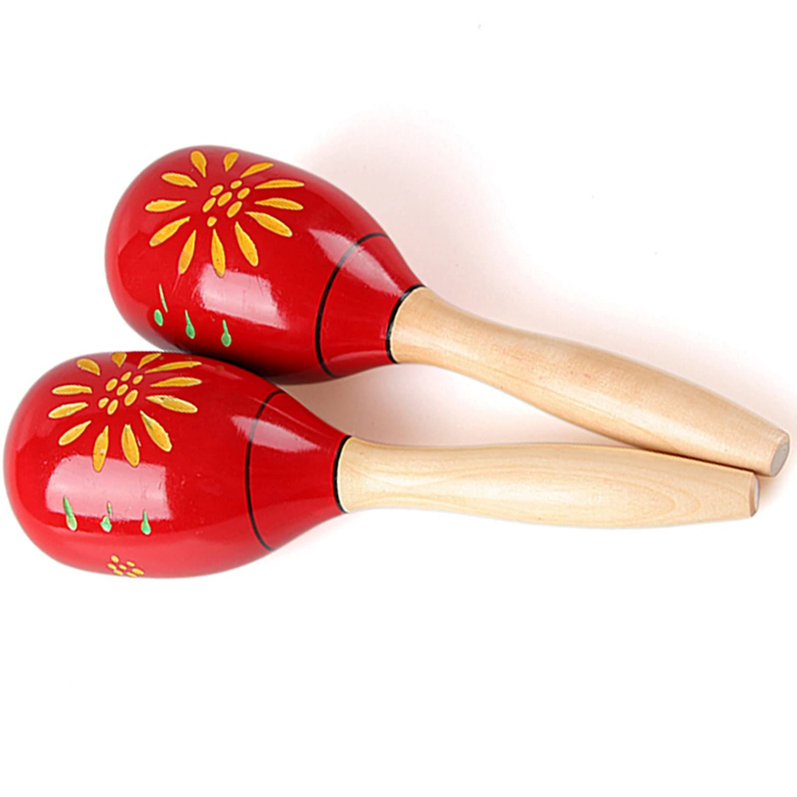 迅速発送】TradeWind マラカス Maracas ラテンパーカッション 木製 ウッド 打楽器 シェイカー 玉子型 リトミック 吹奏楽 カラオケ  パーティー 2本組(赤) - メルカリ