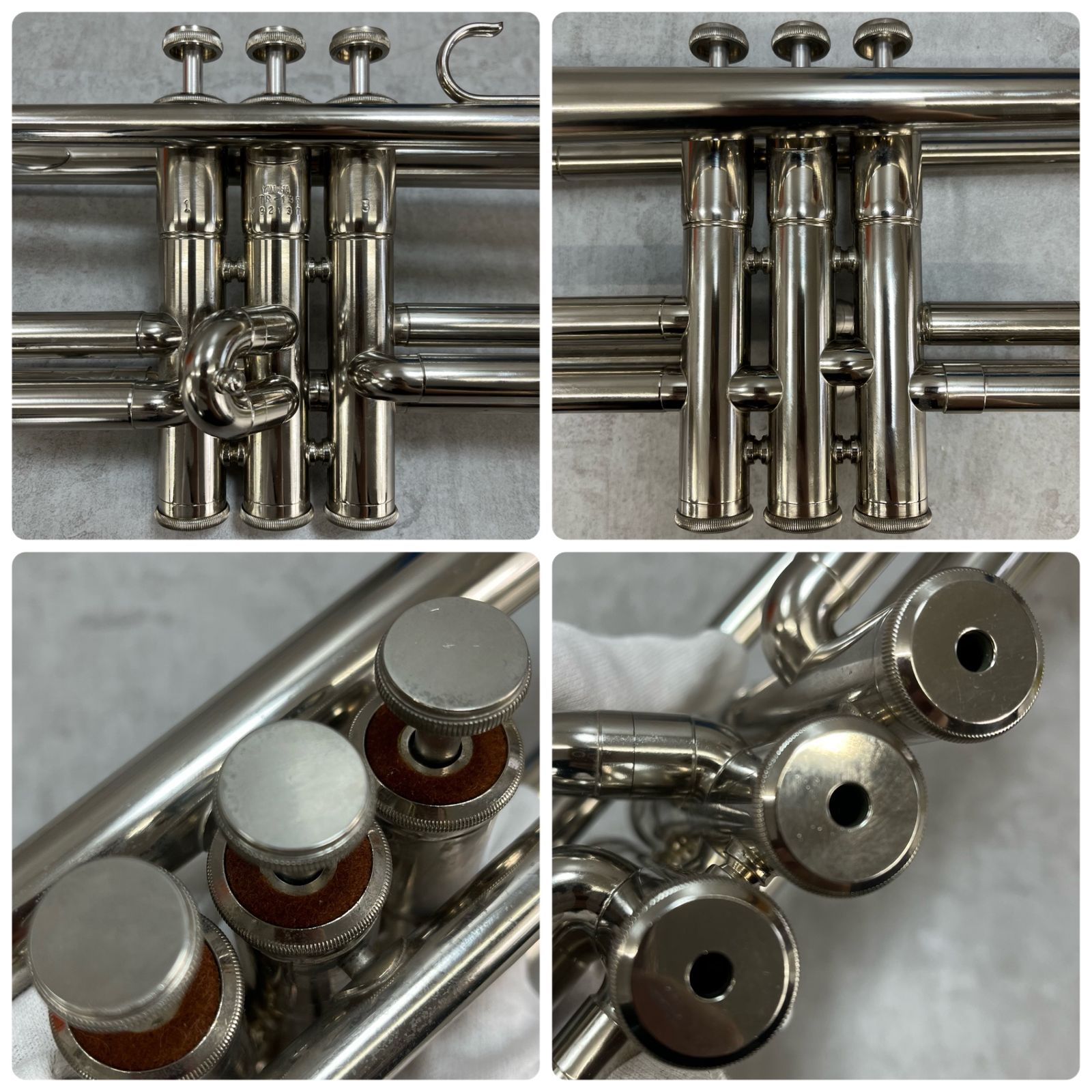 YAMAHA　ヤマハ　B♭トランペット　YTR-135　trumpet 管楽器　ニッケルめっき　ハードケース