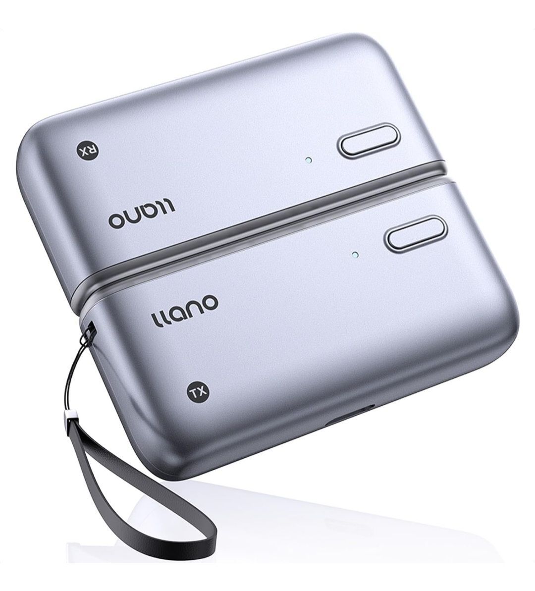 llano ワイヤレスhdmi 送受信機セット 最大50m 1080P|2.4G|5G超低遅延 音画同期 ミラー＆拡張モード搭載 Type-C充電対応 WIFI-設定不要 Type-Cスマートフォン グレー