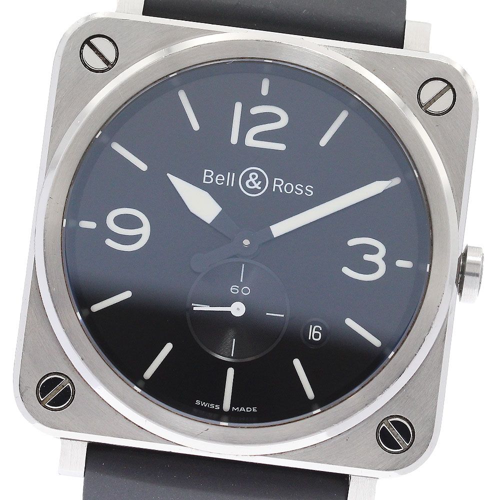 ベル＆ロス Bell＆Ross BRS-64 デイト クォーツ メンズ保証書付き_  