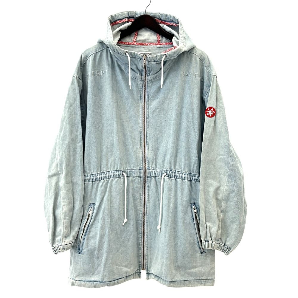 C.E シーイー BLEACHED DENIM PARKA デニム モッズコート L ライトブルー メンズ 古着
