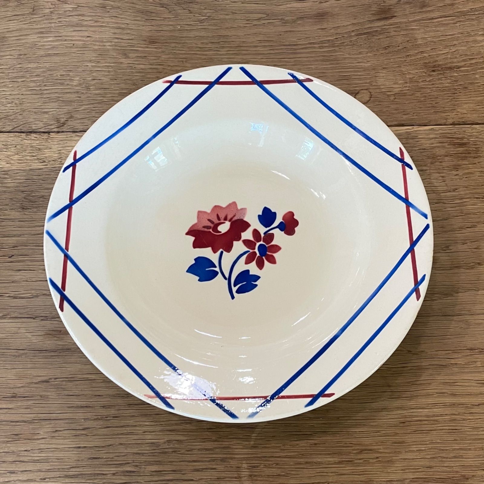 専用6枚セット フランスアンティーク バドンヴィレー スーププレート 深皿 花柄 専用6枚セット フランスアンティーク バドンヴィレー スーププレート