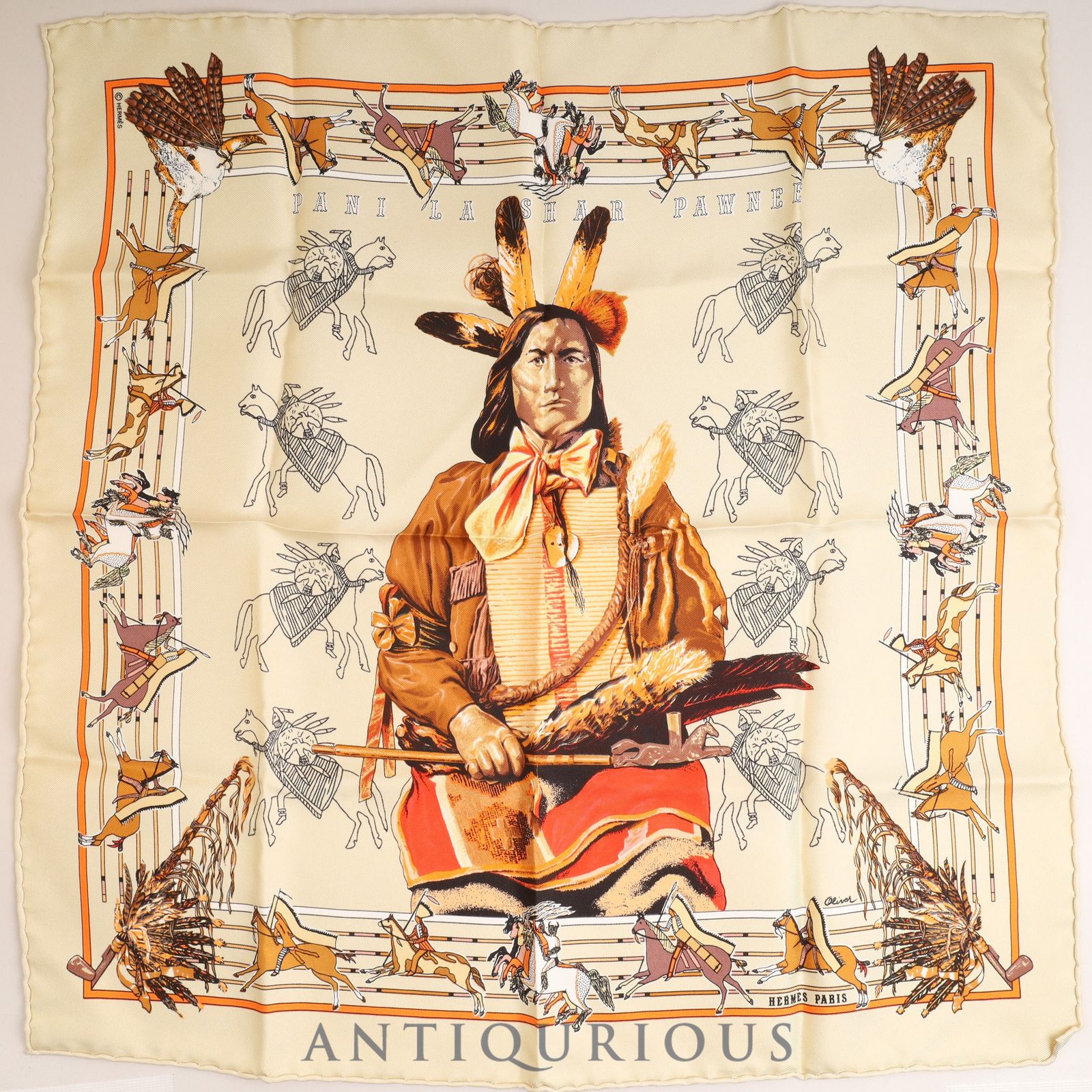 【正規品】エルメス カレ45 PANILA SHAR PAWNEE エルメス スカーフ カレ45 PANI LA SHAR PAWNEE - メルカリ