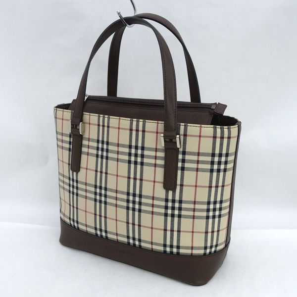BURBERRY | バーバリー ◆ハンドバッグ|ノバチェック|ベージュ ブラウン バッグ|バック|BAG|鞄|カバン レディースファッション
