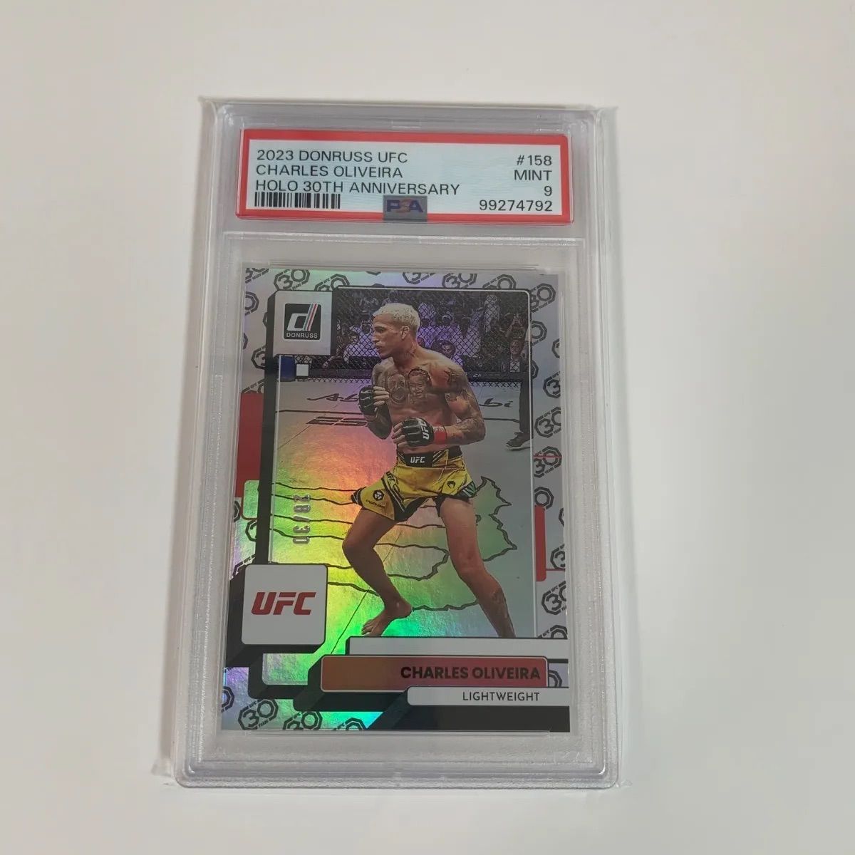 PSA9 チャールズ オリベイラ|30シリ|2025 DONRUSS UFC|CHARLES OLIVEIRA