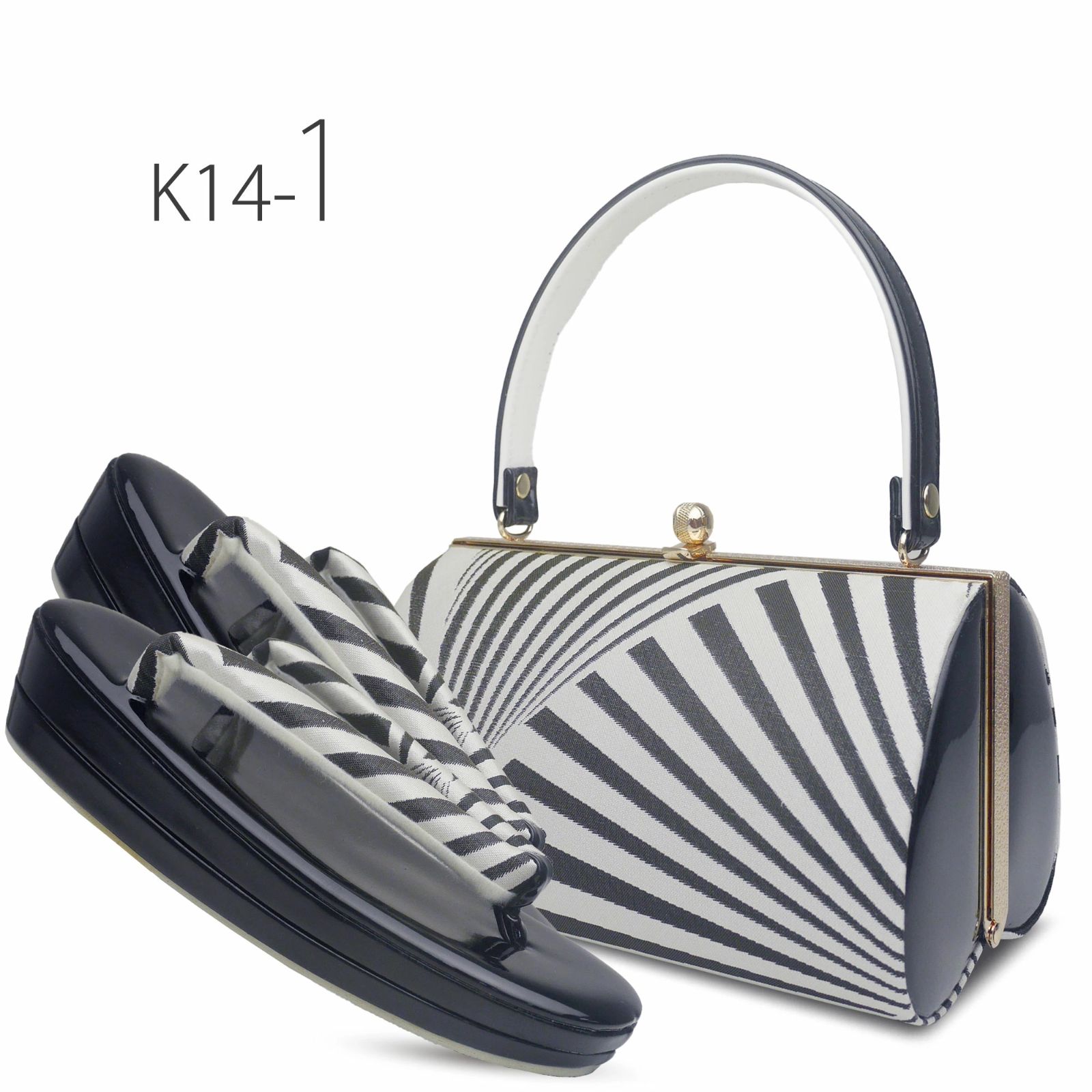 モダン クール 草履バッグセット 5cmヒール 2枚芯 草履 選べる 5タイプ ホワイト ゴールド 黒 シルバー 振袖 七五三 フリーサイズ M L 相当 袴 ゴシック おしゃれ 洋風 ダズル迷彩 幾何学 モダン クール 草履バッグセット 5cmヒール 2枚芯 草履 選べる 5タイプ