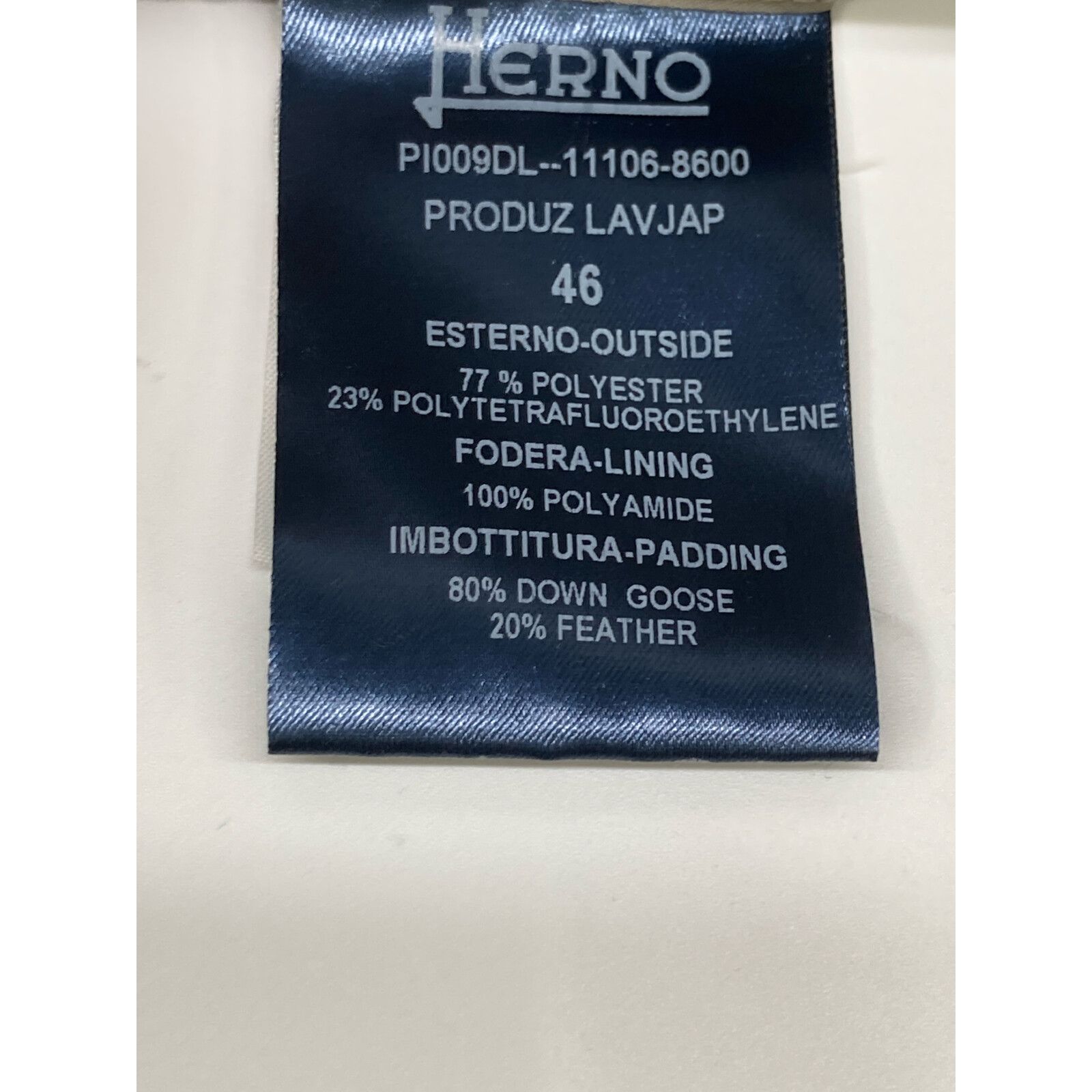 HERNO ヘルノ PI009DL-11106 ﾍﾞｰｼﾞｭ ﾀﾞｲﾔｷﾙﾃｨﾝｸﾞ ﾀﾞｳﾝｼﾞｬｹｯﾄ 46 - メルカリ