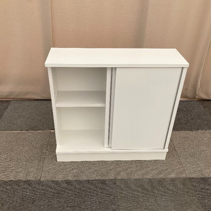 【中古】 ローキャビネット 引違い ホワイト キャビネット 書庫 引き戸 引違 引戸書庫 引違い保管庫 ファイル 扉付き 収納棚 書類棚 業務用 保管庫 収納庫 書棚 システム収納庫 棚