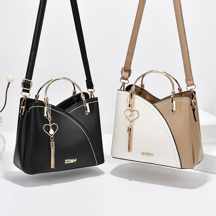 美品 MASTER＆Co オールレザー 2wayトートバッグ ショルダーバッグ ハンドバッグ トートバッグ 2WAY 2トーンカラー 通勤 PUレザー