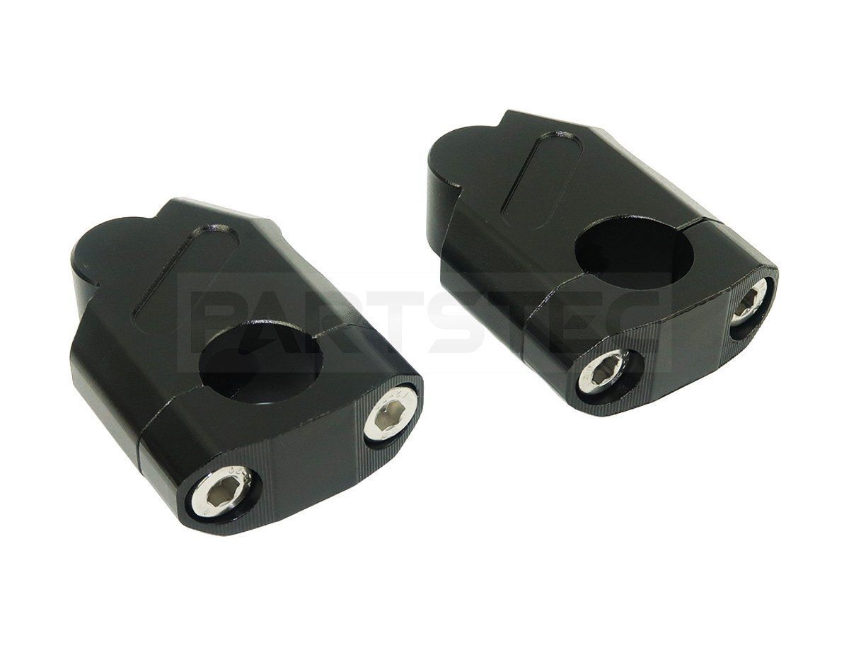 バイク ハンドル クランプ セットバック アルミ ブラック 22.2mm φ22.2