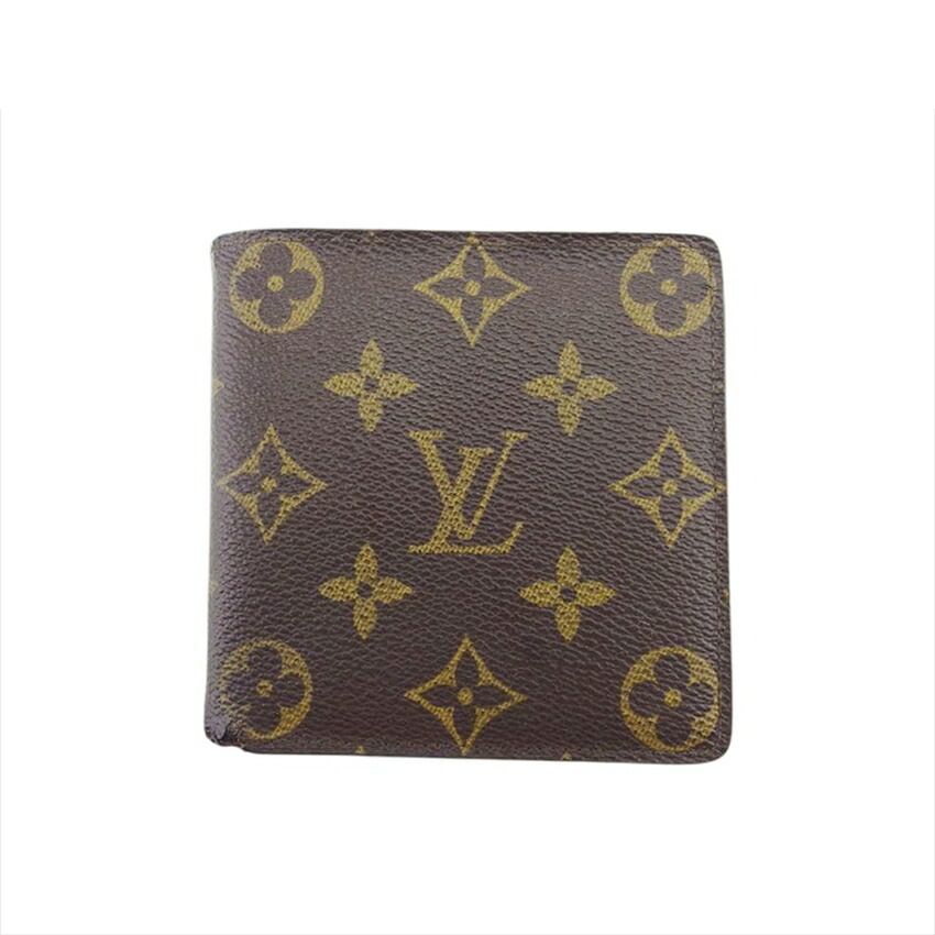 ルイ ヴィトン LOUIS VUITTON 二つ折り財布 モノグラム ポルトビエカルトクレディモネ ブラウン レディース