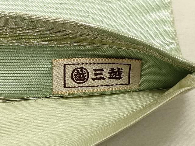 黄釉平丸盤 (未使用 新品同様) 平和屋着物◎六通柄袋帯 流水笹竹文 金銀糸 三越扱い 正絹 逸品