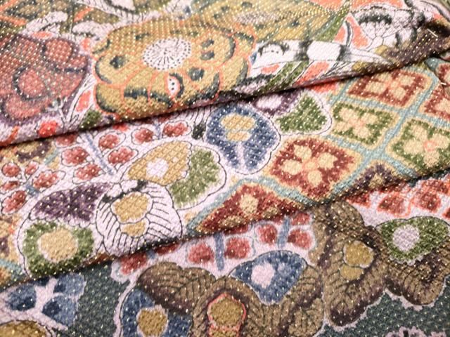 平和屋着物○訪問着 辻が花 金通し地 仮絵羽 正絹 逸品 未