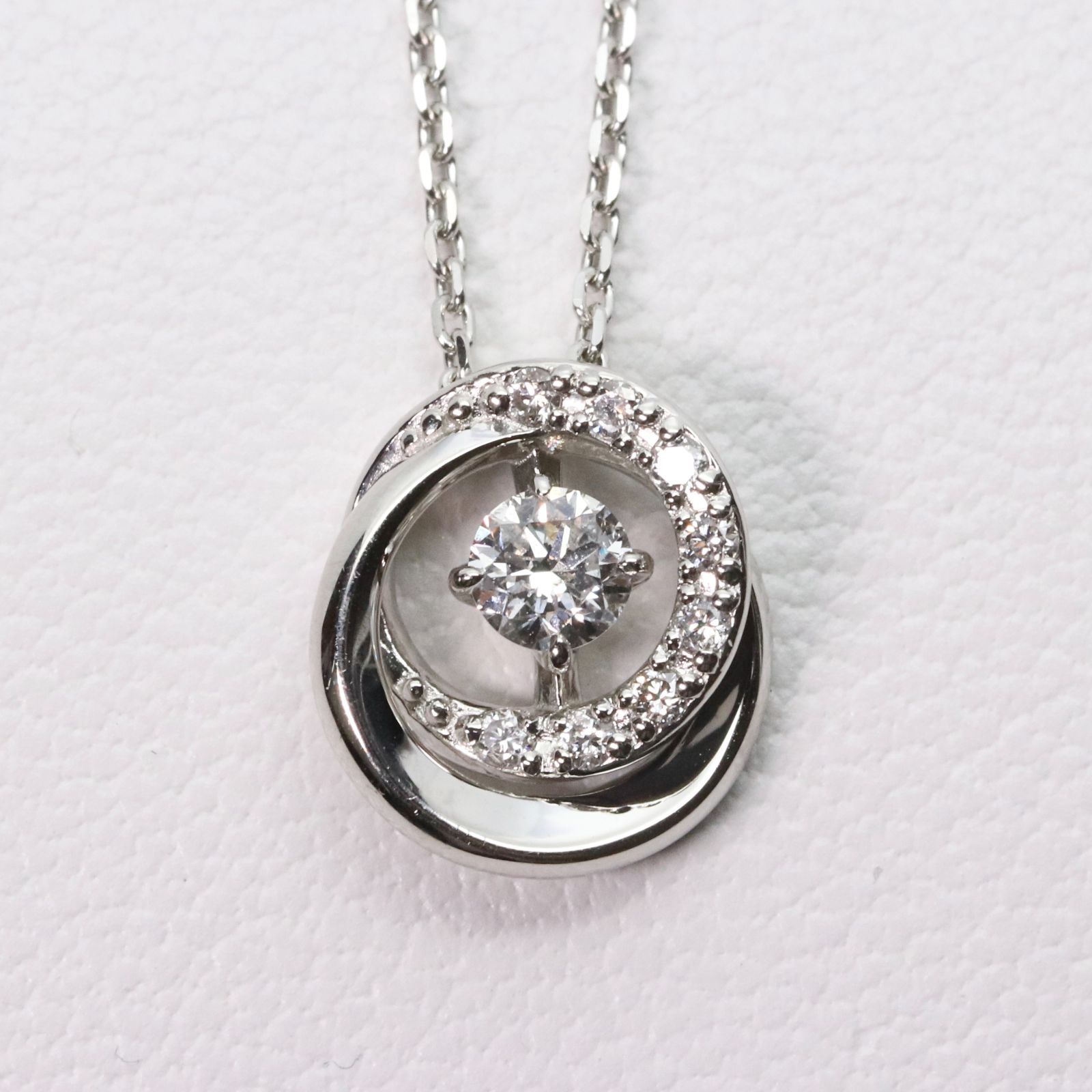 美品【スタージュエリー】pt950 ONE UNIVERSE　ダイヤ　ネックレス 美品【スタージュエリー】pt950 ONE UNIVERSEダイヤネックレス
