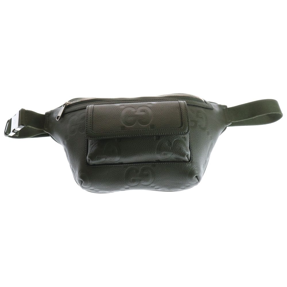 GUCCI グッチ Jumbo GG Large Belt Bag ジャンボGG ラージベルトバッグ ウエストバッグ カーキ 645098 525040