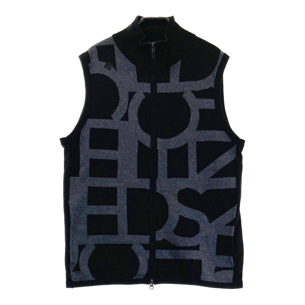 デサントゴルフ ベスト O 美品 DESCENTE ジャガードニット ベスト