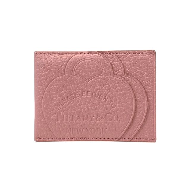 ティファニー リターントゥ ティファニー カードケース 名刺入れ 定期入れ パスケース ハート レザー ピンク TIFFANY-Co. レディース 女性 メンズ 男性 ユニセックス ギフト プレゼント バッグ カバン 財布 小物 ジュエリー